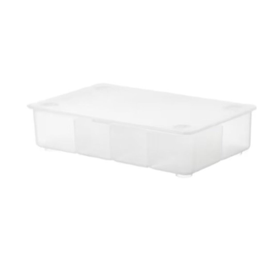 Glis Plastic container box with a lid transparent